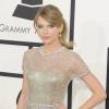 Taylor Swift sur le tapis rouge de la 56eme cérémonie des Grammy Awards à Los Angeles, le 26 janvier 2014.