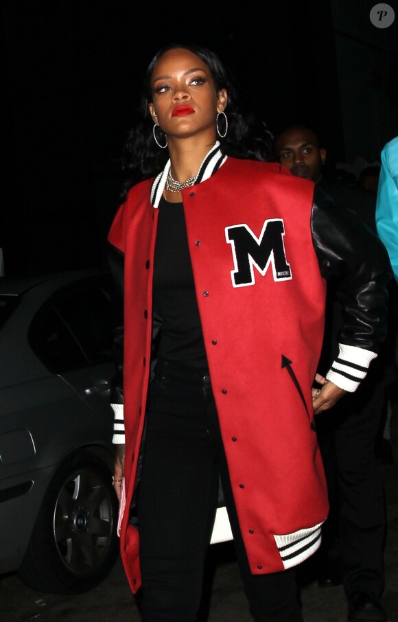 Rihanna en sortie à West Hollywood, le 25 janvier 2014.
