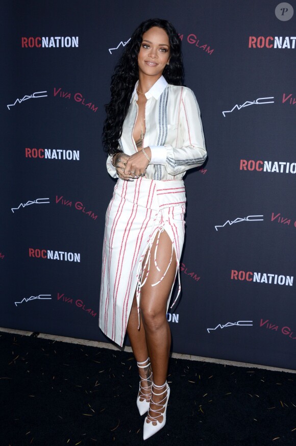 Rihanna à la soirée organisée Roc Nation en marge des Grammy Awards à Beverly Hills, le 25 janvier 2014.