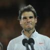 Rafael Nadal avait peine à retenir ses larmes après sa défaite en finale de l'Open d'Australie face à Stanislas Wawrinka (6-3, 6-2, 3-6, 6-3) à Melbourne, le 26 janvier 2014