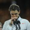 Rafael Nadal et Stanislas Wawrinka pendant la finale de l'Open d'Australie le 26 janvier 2014 à Melbourne, remportée par le second