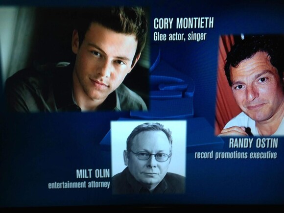 La boulette des Grammy Awards sur Cory Monteith le 26 janvier 2013.