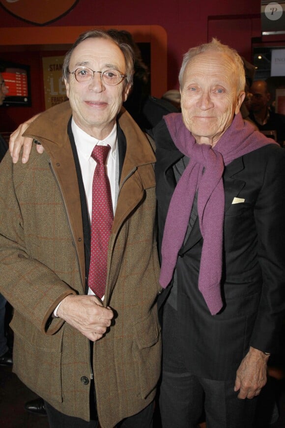 Les frères Michel et Jérôme Seydoux lors de la première du Prénom au Gaumont Opéra à Paris le 23 avril 2012
