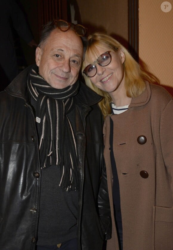 Chantal Ladesou et son mari Michel lors de la représentation exceptionnelle de la pièce "Cher Trésor" au théâtre des Nouveautés à Paris le 18 novembre 2013
