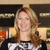 Steffi Graf, rayonnante lors de l'inauguration d'une boutique Hour Passion au Casino Aria de Las Vegas, le 30 janvier 2014
