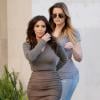 Kim et Khloé Kardashian quittent le Naimie's Beauty Center àn Valley Village, le 1er février 2014.