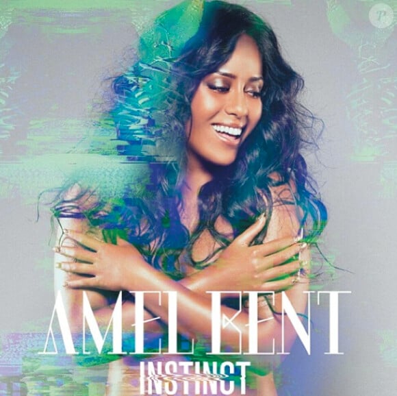 Pochette du nouvel album d'Amel Bent, "Instinct". Elle y pose toute nue.