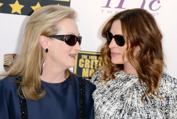 Meryl Streep et Julia Roberts à Santa Monica, Los Angeles, le 16 janvier 2014.