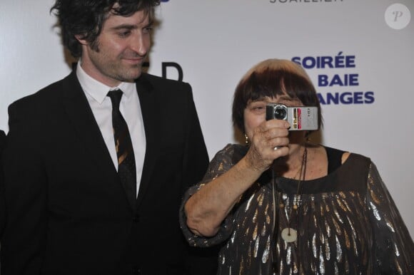 Agnès Varda et son fils Mathieu Demy - Projection du film "Baie des Anges" au Forum Grimaldi à Monaco le 20 mars 2013.
