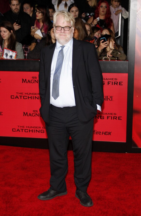 Philip Seymour Hoffman lors de l'avant-première du film "The Hunger Games 2 : Catching Fire" à Los Angeles, le 18 novembre 2013