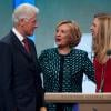 Bill Clinton, Hillary Clinton and Chelsea Clinton à New York, le 24 septembre 2013.