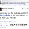 La réponse de Cristiano Ronaldo à Zlatan Ibrahimovic après son cadeau pour ses 29 ans le 5 février 2014.