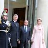 Visite officielle du roi Philippe de Belgique et de la reine Mathilde à François Hollande, le 6 février 2014 à Paris.