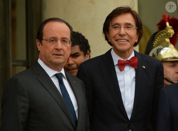 François Hollande et le Premier ministre belge Elio Di Rupo à l'Elysée le 6 février 2014