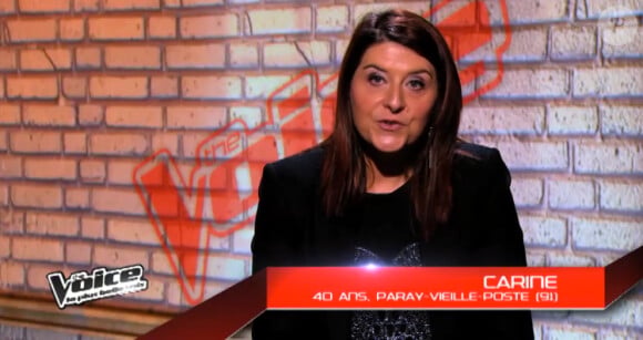 Carine dans The Voice 3 sur TF1 le samedi 8 février 2014
