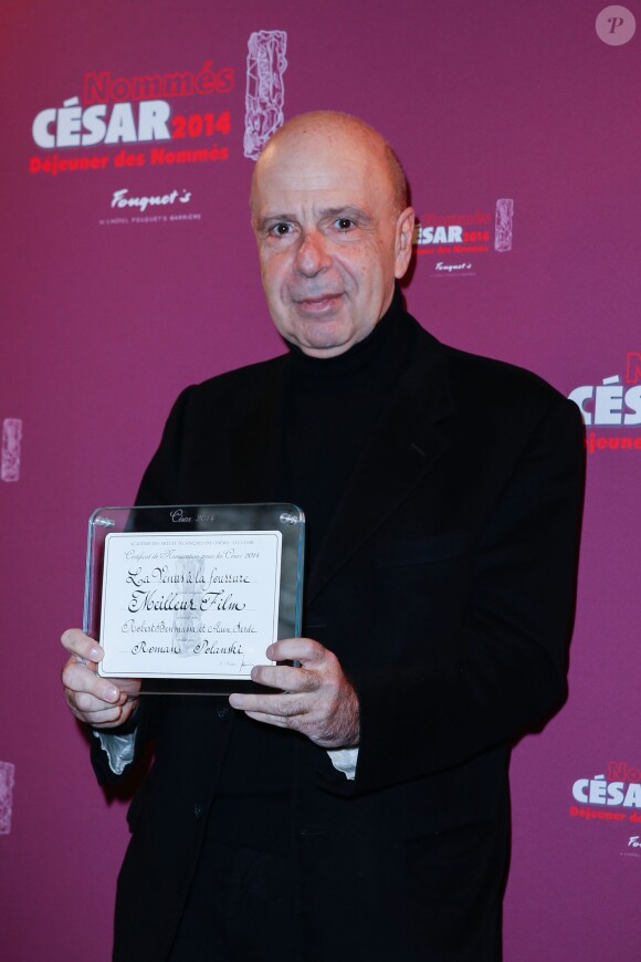 Alain Sarde au déjeuner des nommés aux César au Fouquet's à Paris, le 8 février 2014.