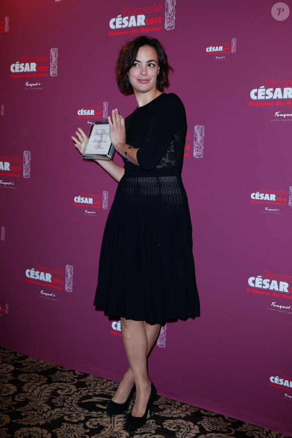 Bérénice Bejo (Meilleure actrice) lors du déjeuner des nommés aux César au Fouquet's à Paris, le 8 février 2014.
