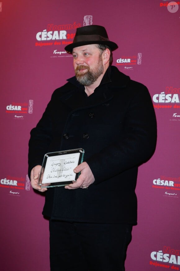 Grégory Gadebois (Meilleur acteur) lors du déjeuner des nommés aux César au Fouquet's à Paris, le 8 février 2014.