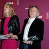 Emmanuelle Seigner (Meilleure Actrice) et son mari Roman Polanski (Meilleur Réalisateur) au déjeuner des nommés aux César au Fouquet's à Paris, le 8 février 2014.