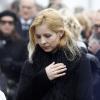 Iva Mihanovic (veuve de Maximilian Schell) lors des obsèques de l'acteur à Preitenegg en Autriche le 8 février 2014.