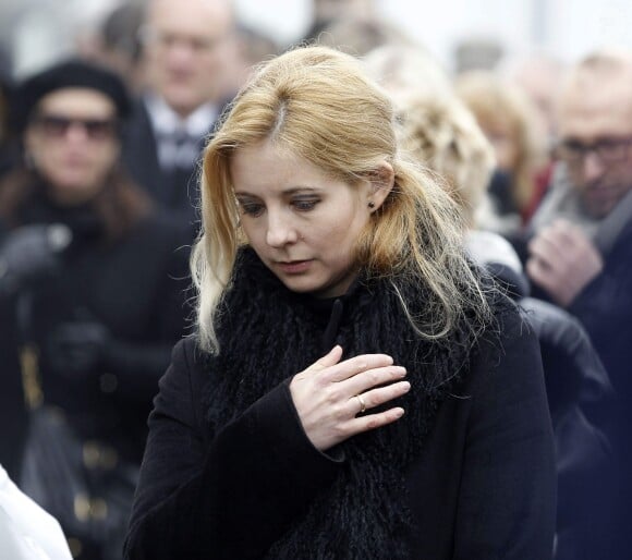 Iva Mihanovic (veuve de Maximilian Schell) lors des obsèques de l'acteur à Preitenegg en Autriche le 8 février 2014.