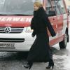 Iva Mihanovic (veuve de Maximilian Schell) lors des obsèques du comédien à Preitenegg en Autriche le 8 février 2014.