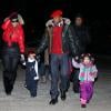 Mariah Carey, les enfants Moroccan et Monroe, et son époux Nick Cannon à Aspen, le 23 décembre 2013.