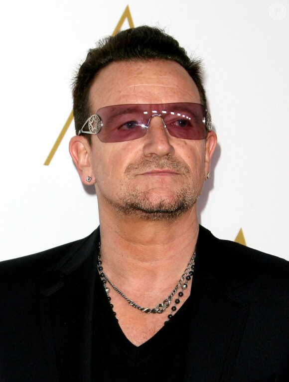 Bono lors du déjeuner des nommés aux Oscars 2014, Beverly Hilton Hotel, Los Angeles, le 10 février 2014.