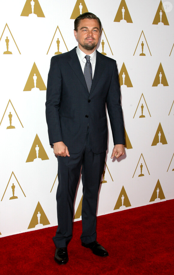 Leonardo DiCaprio lors du déjeuner des nommés aux Oscars 2014, Beverly Hilton Hotel, Los Angeles, le 10 février 2014.
