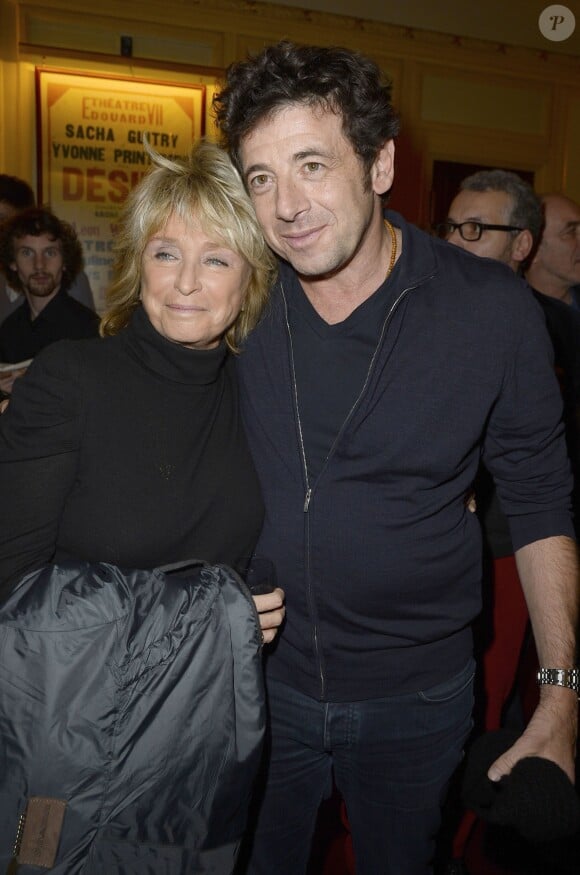 Danièle Thompson et Patrick Bruel à la générale de leur pièce "La porte à côté" au Théâtre Édouard VII à Paris, le 10 fevrier 2014.