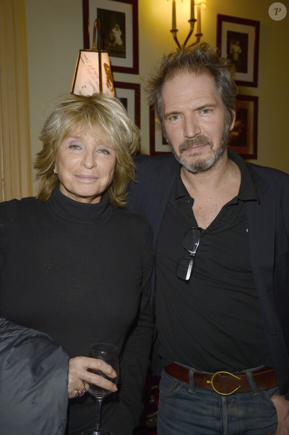 Danièle Thompson et son fils Christopher à la générale de leur pièce "La porte à côté" au Théâtre Édouard VII à Paris, le 10 fevrier 2014.