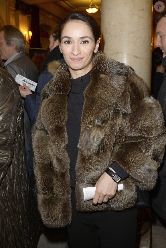 Rachida Brakni à la générale de leur pièce "La porte à côté" au Théâtre Édouard VII à Paris, le 10 fevrier 2014.