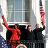 Barack Obama et Michelle Obama avec François Hollande à Washington, le 11 février 2014.