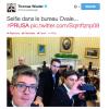 Selfie du journaliste du Monde Thomas Wieder à la Maison Blanche le 11 février 2014.