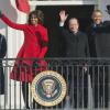 First lady Michelle Obama, President Francois Hollande of France, and United States President Barack Obama wave to the crowd following a State arrival ceremony on the South Lawn of the White House in Washington, DC, USA, on Tuesday, February 11, 2014. Photo by Ron Sachs/CNP/ABACAPRESS.COM11/02/2014 - Washington