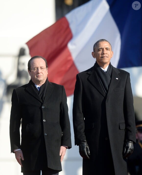 US President Barack Obama welcomes French President Francois Hollande during a ceremony at the White House in Washington, DC, USA, on February 11, 2014. Photo by Olivier Douliery/ABACAPRESS.COM11/02/2014 - Washington