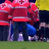 Cristiano Ronaldo, blessé par un briquet lancé depuis les tribunes du stade Vicente Calderon, le 11 février 2014 à Paris