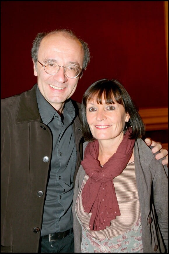 Exclusif - Philippe Geluck et sa femme Dany à Paris le 8 octobre 2006. 
