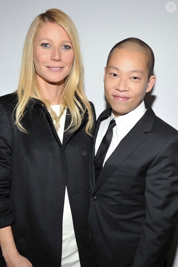 Gwyneth Paltrow et Jason Wu lors du défilé Hugo Boss Women à New York, le 12 février 2014.