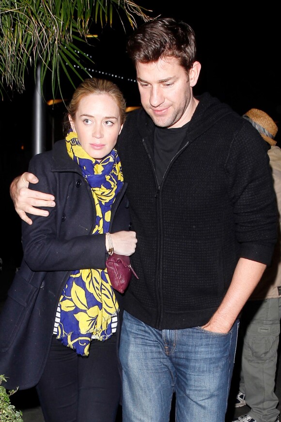 Emily Blunt et John Krasinski à Los Angeles, le 3 janvier 2014.