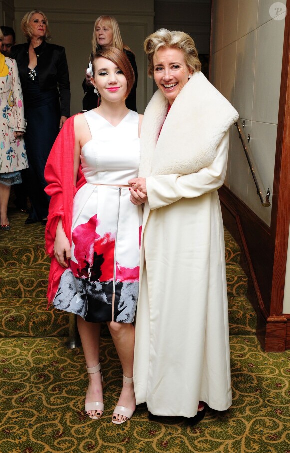 Emma Thompson et sa fille Gaia lors de la cérémonie des BAFTA Awards à Londres le 16 février 2014