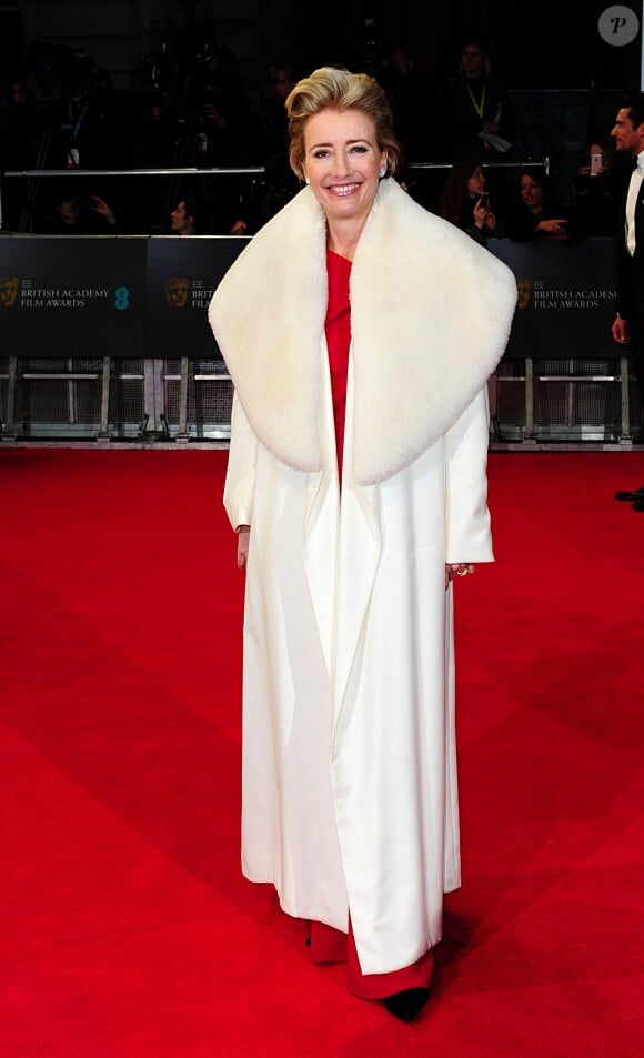 Emma Thompson lors de la cérémonie des BAFTA Awards à Londres le 16 février 2014