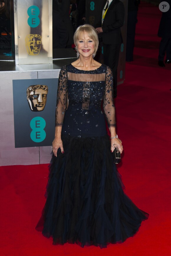 Helen Mirren lors de la cérémonie des BAFTA à Londres le 16 février 2014