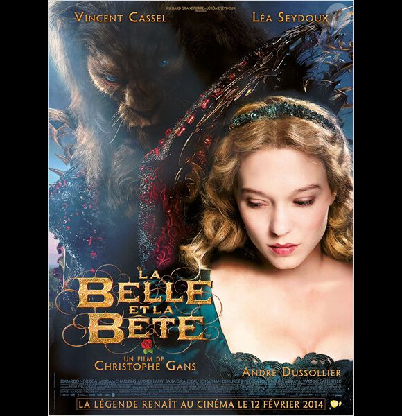 Affiche du film, La Belle et la bête