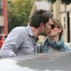 Ben Affleck embrasse fougueusement sa femme Jennifer Garner à Santa Monica, Los Angeles, le 18 février 2014.