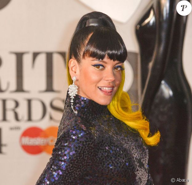 Lily Allen à la cérémonie des "Brit Awards 2014" à Londres, le 19 février 2014.