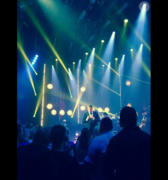 Robbie Williams sur le plateau du Today Show, en Australie, le 20 février 2014.