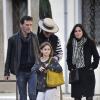 Exclusif - Courteney Cox avec sa fille Coco Arquette et son petit ami Johnny McDaid à Venise en Italie, le 16 février 2014.