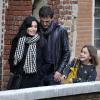Exclusif - Courteney Cox se promène avec sa fille Coco Arquette et son petit ami Johnny McDaid à Venise en Italie, le 16 février 2014.