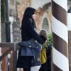 Exclusif - Courteney Cox se promène avec sa fille Coco Arquette et son petit ami Johnny McDaid à Venise en Italie, le 16 février 2014.